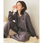 パジャマ ルームウェア 「LAFUKU/ラフク」パイピングデザインダブルガーゼパジャマ綿100％「上下セット」 レディース