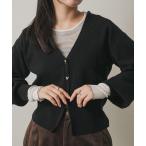 カーディガン ニュアンスボタンVネックカーディガン レディース