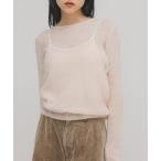 ニット セーター バイカラーキャミレイヤードニット レディース