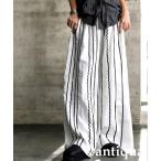 ショッピングワイドパンツ パンツ 刺繍ラインワイドパンツ レディース メンズ