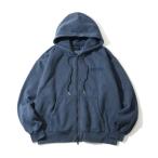 パーカー 「THRASHER/スラッシャー」裏起毛 ヴィンテージピグメント加工 ダブルジップアップパーカー メンズ レディース