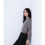 ニット セーター パールボタンヘアリーニット レディース