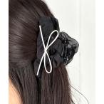 ヘアクリップ リボンシュシュヘアクリップ