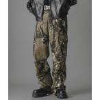 カーゴパンツ リアルツリーカモオールオーバーデザインカーゴワイドデニムパンツ メンズ レディース