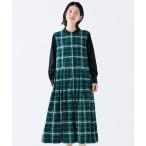 ワンピース サニークラウズ　ｆｅａｔ．　ｂｏｎｐｏｎ　ｐｏｎさんの常緑チェックワンピース「レディース」