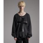 tシャツ 「GRANCY」Cross Patch Damaged Thermal Longsleeve Tshirt / クロスパッチダメージサーマル