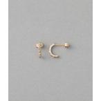 ショッピングスタッズ ピアス 「ハンサムピンク」 K10MPG スタッズ ピアス レディース