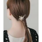 ヘアクリップ パールリーフモチーフヘアクリップ