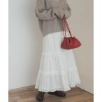 スカート レースティアードスカート