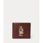 財布 Polo ベア レザー ビルフォールド ウォレット メンズ