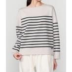 ニット セーター ORCIVAL | プレーティングストライプ ボートネックプルオーバー WOMEN レディース