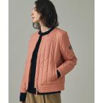 ダウンコート ダウンジャケット 撥水 REPREVE キルティング中綿 ノーカラージャケット / マフラー付き レディース