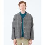 ジャケット ノーカラージャケット ノーカラージャケット 高密度リバークロス メンズ