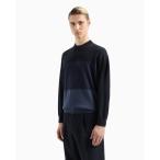 ショッピングアルマーニ セーター ニット 「エンポリオ アルマーニ」セーター バージンウール オーバーサイズ カラーブロックストライプ メンズ