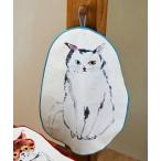 ショッピングハンドタオル タオル シルエットハンドタオル「うちの猫博」