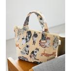 ハンドバッグ 総柄ジャガードランチトート「うちの猫博」