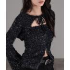  топ [SET "надеты" возможность ] Kirakira мохнатый бюстье 