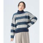 ニット セーター 配色 ボーダー柄 ニット レディース