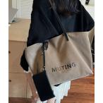 トートバッグ ポーチ付き ロゴキャンバストートバック レディース