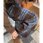 パンツ 起毛マドラスチェック ワイドシルエットパンツ レディース
