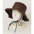 ショッピングストローハット 「ELENDEEK」 ストローハット FREE ブラウン レディース