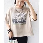 ショッピングtシャツ レディース 半袖 「＋81BRANCA」 半袖Tシャツ ONE SIZE ベージュ レディース