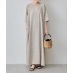 「BEARDSLEY」 7分袖ワンピース S ベージュ レディース