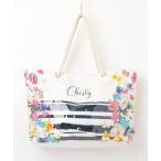 ショッピングエナメルバッグ 「Chesty」 花柄トートバッグ - ホワイト レディース