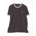「FRED PERRY」 半袖Tシャツ X-LARGE チャコール レディース