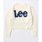 ニット セーター Lee（リー）ブランドロゴジャガード シャギーニットセーター レディース レディース メンズ
