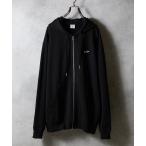 パーカー FIRM COTTON FULL ZIP SWEAT HOODIE / ファーム コットン ワンポイント ロゴプリント ジップアップ スウェ