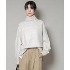 ニット セーター タートルワイドシルエット圧縮ニット レディース