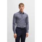  рубашка тонкий Fit рубашка принт стрейч хлопок po пудинг мужской 