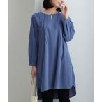 ワンピース コーデュロイ素材ピンタック使いワンピース