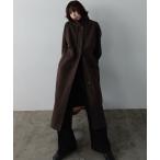 ステンカラーコート コート 2wayカラーオーバーサイズロングコート レディース