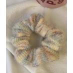 ショッピングシュシュ シュシュ 「urge select」ミックスカラー シャギー ニット シュシュ