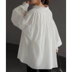 ブラウス シャツ バックシャーリングシャツ レディース