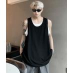  майка [NOWLE] Roo z Silhouette поддельный Layered майка мужской 