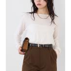 ショッピングカシミア tシャツ コットンカシミアシアーT-shirt レディース