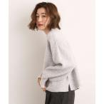 ニット セーター 「洗える」ふんわりウール混ボトルネックニット レディース
