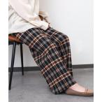 パンツ セルフカット裏起毛BOXプリーツパンツ レディース