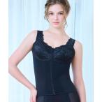 ブラジャー 細みえフロントファスナー綿混ブラキャミ25 ブラデリス 補正下着 補整 ブラトップ