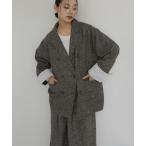 ジャケット テーラードジャケット ツイードダブルオーバージャケット レディース