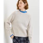 ニット セーター 「石川梨華さん着用」「洗える」バックリブ切替ニット レディース