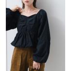 ブラウス シャツ 「WEB先行」ダメージループバルーンブラウス レディース
