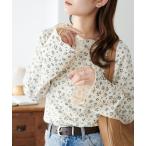 tシャツ 「WEB限定」リバティ柄シャーリングカットソー レディース