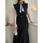 ショッピングニットタイ 「SNIDEL」 ノースリーブニット FREE ネイビー レディース