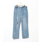[DEVICE] повреждение обработка Denim брюки FREE голубой женский 