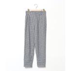 [LOWRYS FARM] в клетку укороченные брюки M серый женский 