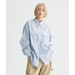 「ocosic」 長袖シャツ M ブルー